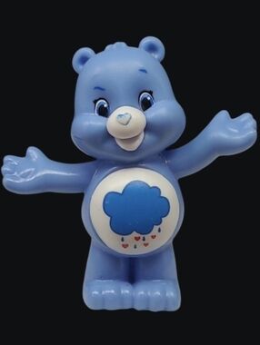 CARE BEARS "GRUMPY BEAR"   BLUE RAIN CLOUD TCFC FIGURE -2 3/8"